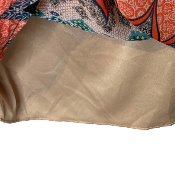 Speechless Lace Trim Long Sleeve Shift Dress Geo Lined Zip Back Women Size 11 - Picture 6 of 8